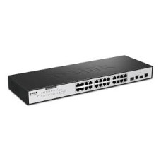 سوييچ 24 پورت مگابيتي، غير مديريتي و رکمونت D-link  مدل DES-1026G با دو پورت گيگابيتي